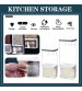 3L Wall-mounted Cereal Dispenser Dry Food Organizers for Storage of Grains Rice Saving Space for Kitchen